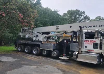 A truck before tree removal in Bryans Road, MD